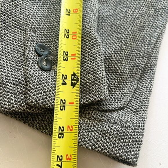 Zara Man Unstructured Blazer 2 Button Gray Knit Cotton Blend Pen Slot US46 Tall - Picture 12 of 12